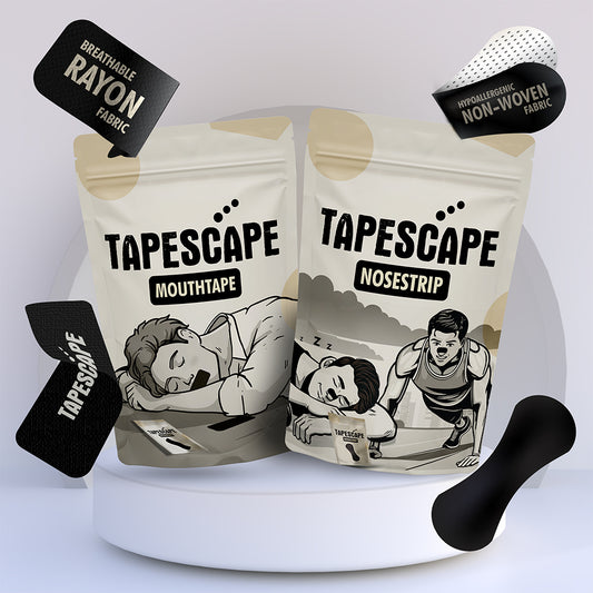 TapeScape Mouth Tape & Nose Strip (Bundle)